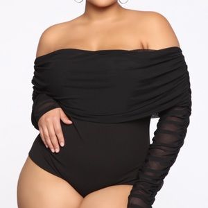 Fashion Nova Ruched Bodysuit (NWT)